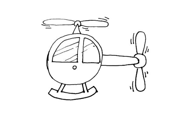 Children learn to draw helicopters easily