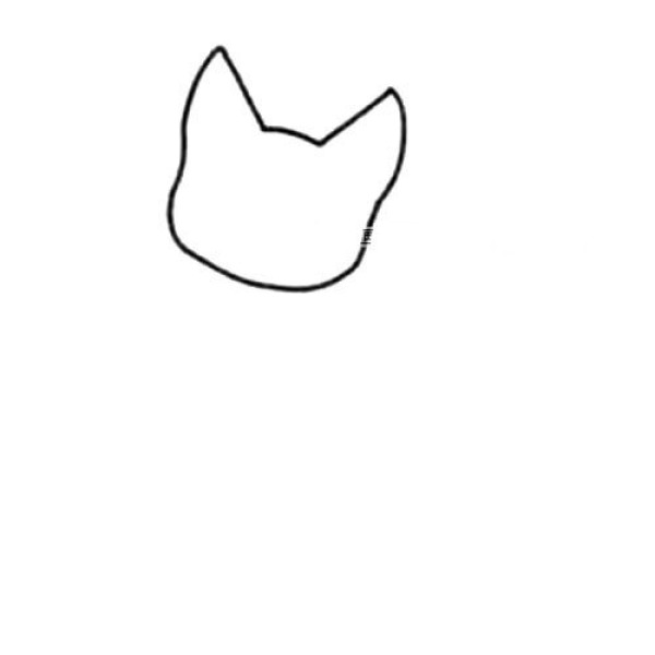 Simple kitten drawing tutorial