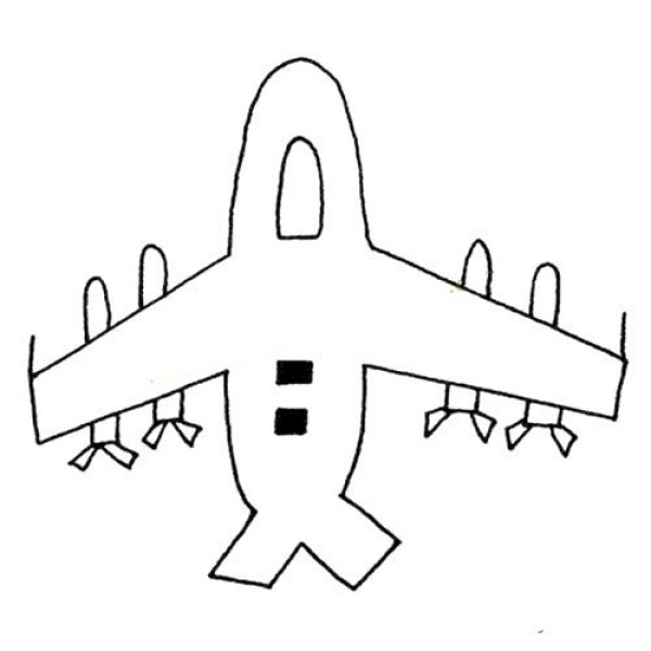 How to draw an airplane with missiles