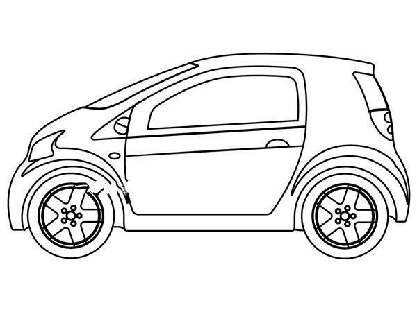 Simple drawing pictures of small cars