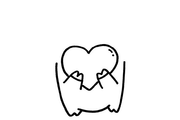 How to draw a loving piggy angel