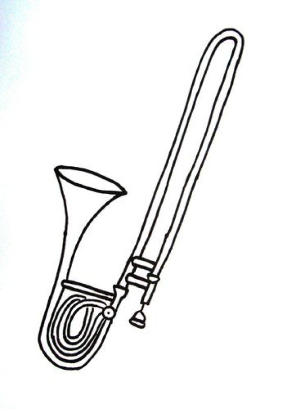 How to draw a trombone in simple strokes