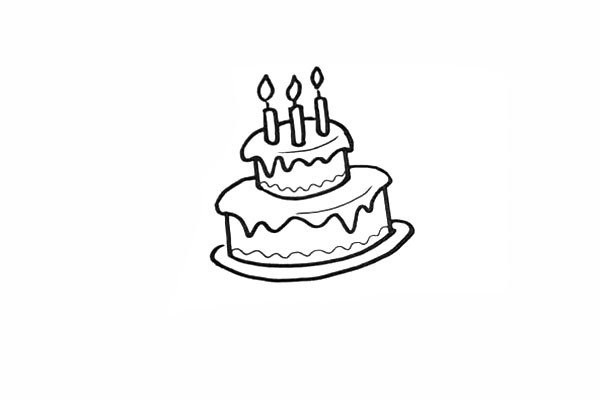 How to draw birthday cake