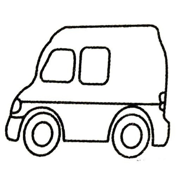 Complete collection of ambulance simple drawings and drawing steps