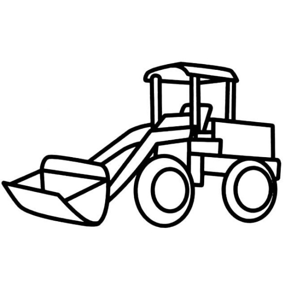 Complete collection of simple drawings of engineering vehicles and simple drawings of forklifts