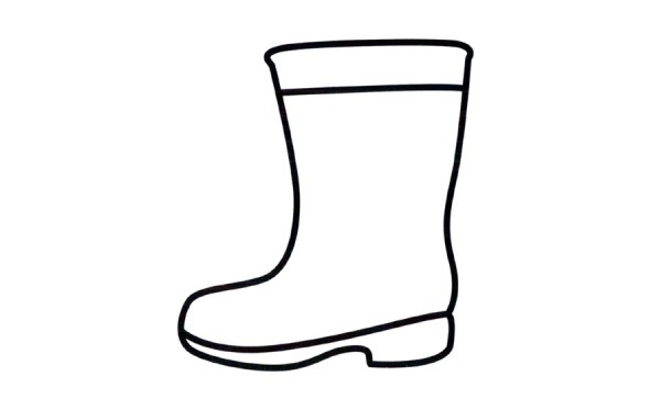 Simple drawing of rain boots