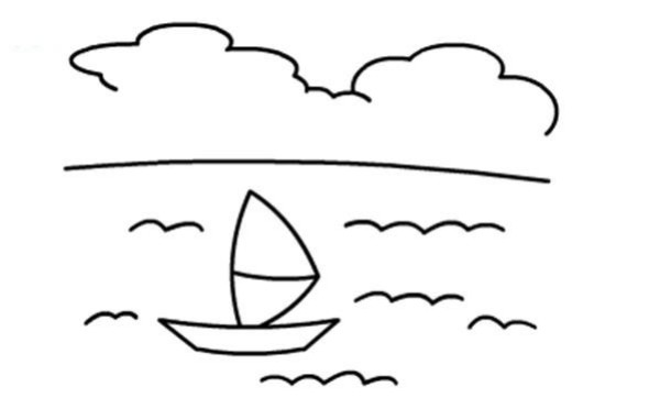 How to draw a sailing boat with simple strokes