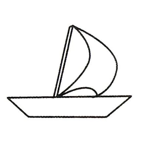 A complete collection of simple strokes of sailing boats and the steps of how to draw them