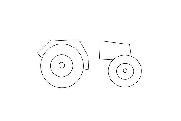 Simple drawing method of tractor