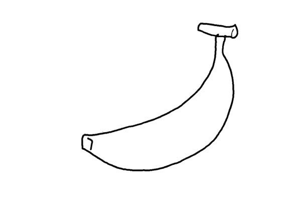 How to draw a banana with simple strokes