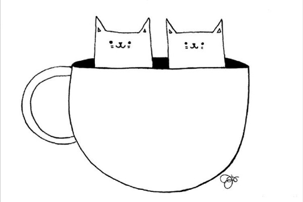 A very simple and beautiful way to draw a cat with simple strokes