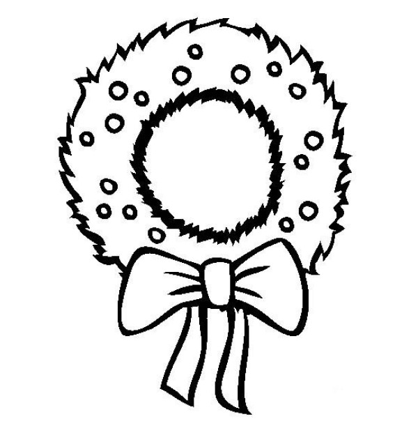 Christmas Pictures Christmas Wreath Simple Drawing Pictures