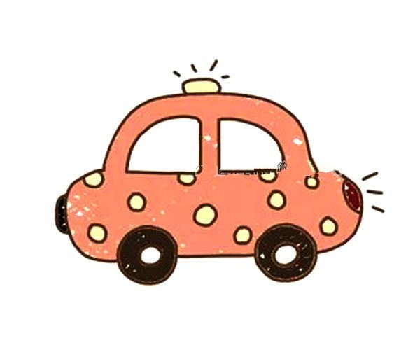 Draw a cute and beautiful car in four steps