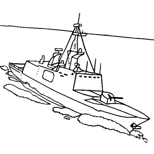 Simple drawing of frigate. Simple drawing of Lafayette class frigate.