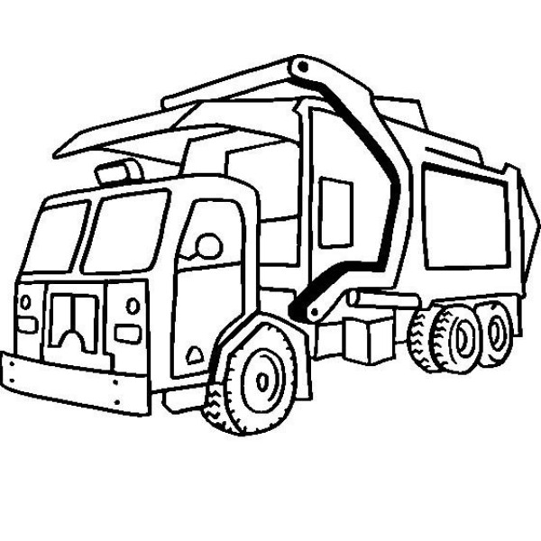 Garbage truck pictures Garbage truck simple drawing pictures