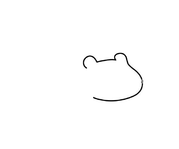 Simple drawing tutorial of sleeping big bear