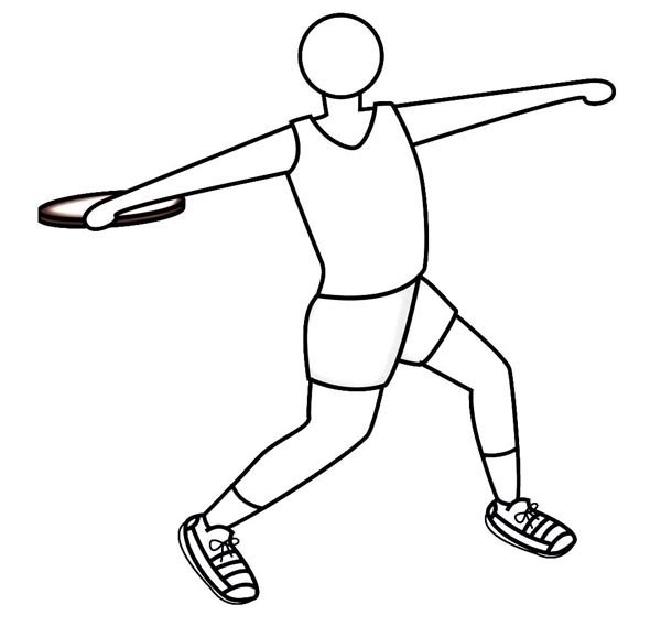 Sports simple drawing: discus