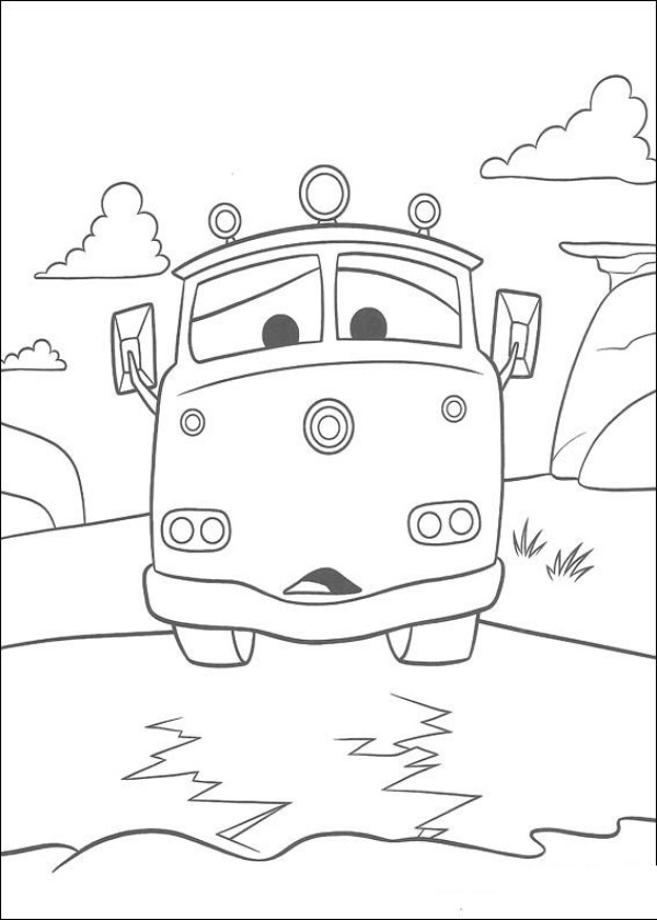 Cars simple drawing mountain road