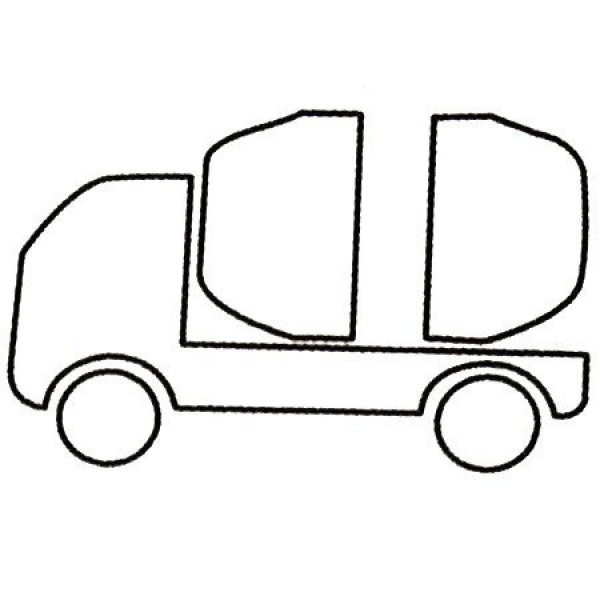 Mixer truck simple drawing steps and drawing methods