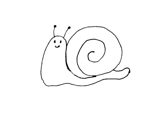 Children learn to draw snails easily