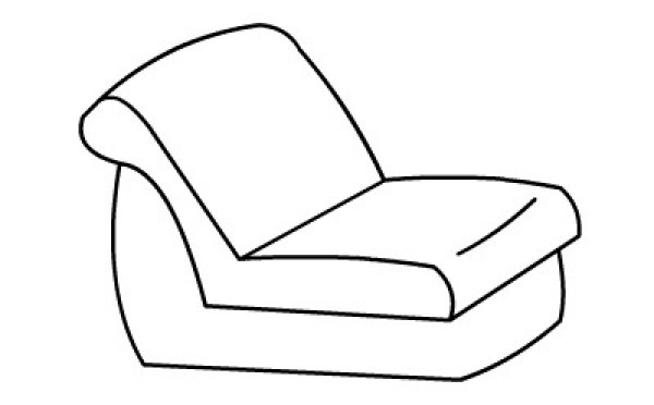 How to draw a sofa with simple strokes for children