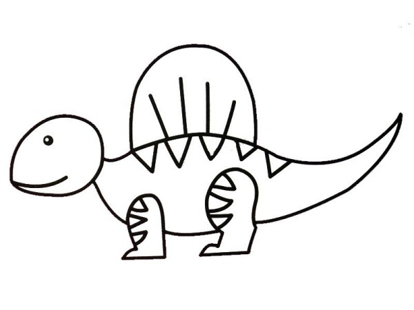 Children learn to draw Spinosaurus