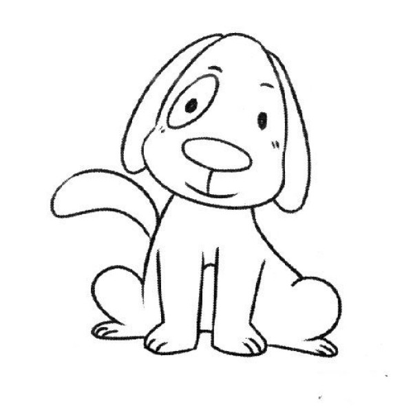 Teach your baby how to draw a puppy with simple strokes