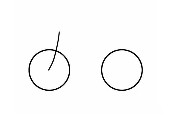 Simple drawing of bicycle as means of transportation