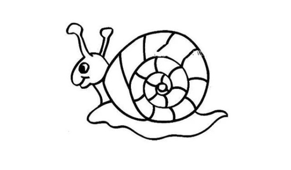 How to draw a snail in simple strokes