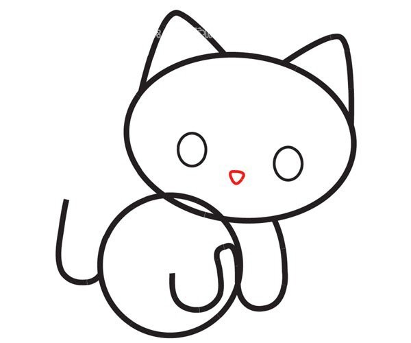 How to draw a cute kitten playing on a football