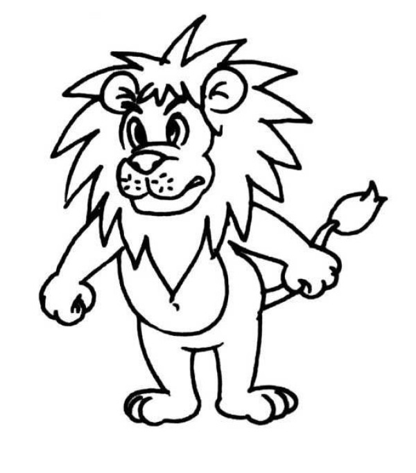 How to draw a cartoon lion