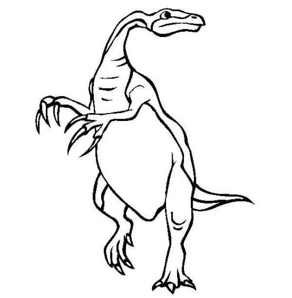 Complete collection of dinosaur pictures, simple drawing pictures of Therizinosaurus