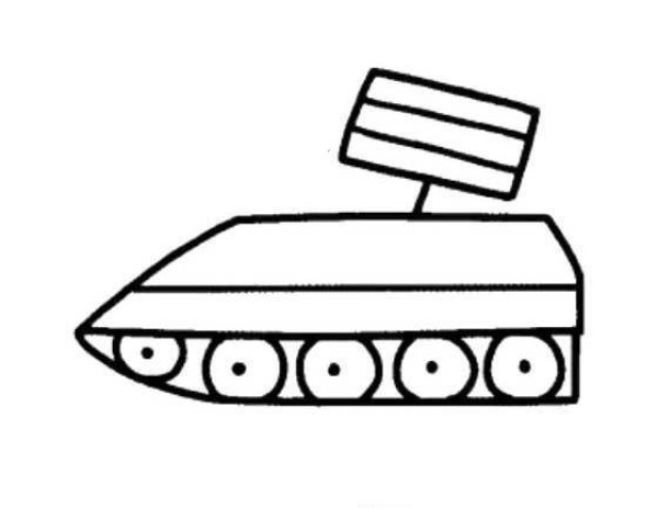 Battle tank simple drawing