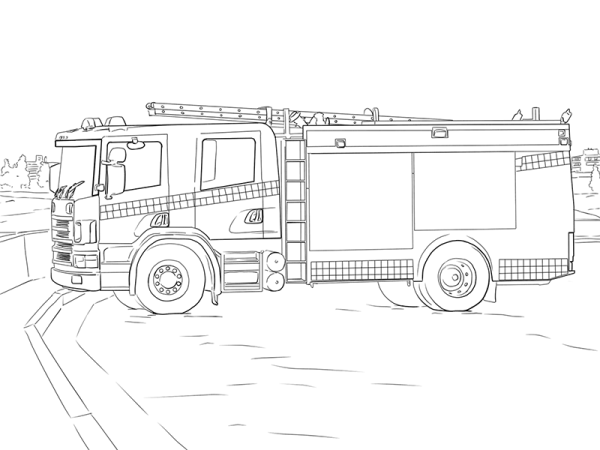 Teach you how to draw a fire truck