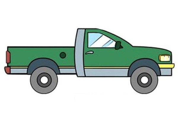 Simple drawing tutorial of a truck that is easy to draw