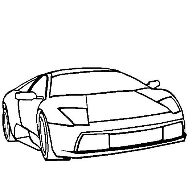 Lamborghini supercar simple drawing picture