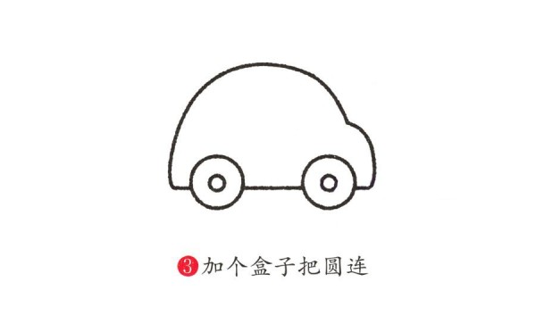 Childrens simple drawing cute car