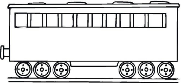 Simple drawing pictures of train carriages