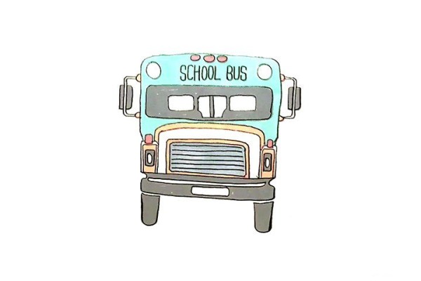 How to draw a school bus