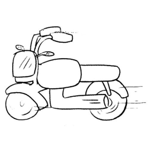 Q version of transportation motorcycle