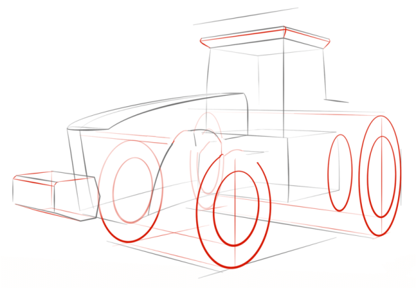 How to draw a tractor