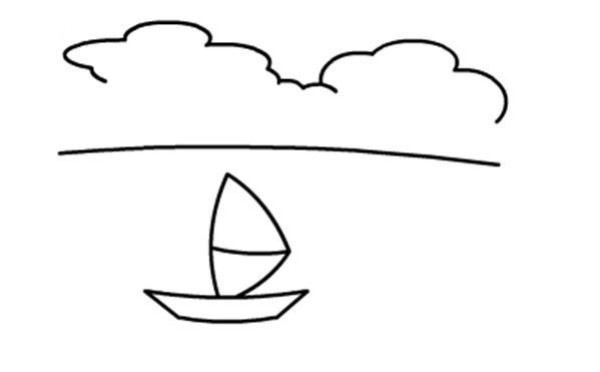 How to draw a sailing boat with simple strokes