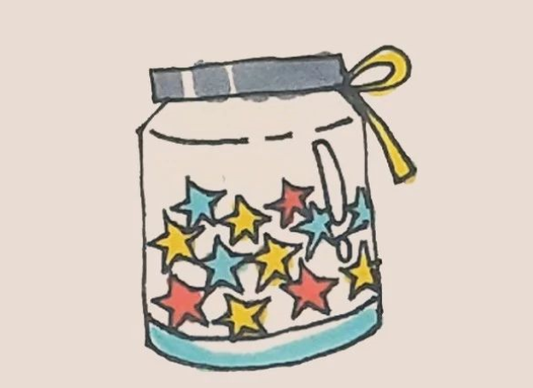 Simple drawing of wishing bottle