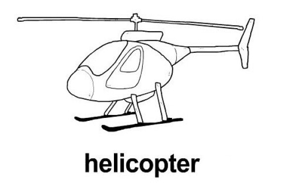 How to draw a cartoon helicopter