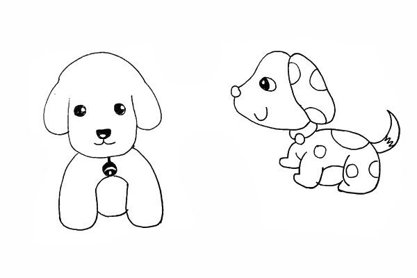 How to draw a cute puppy