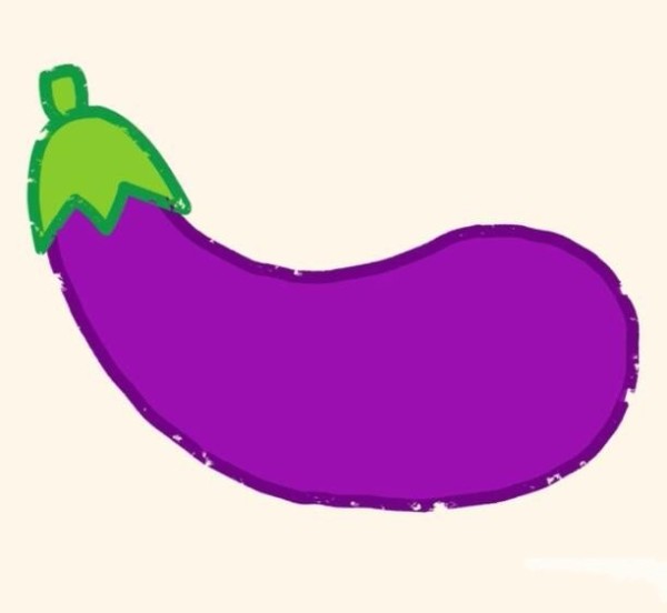 Magic simple drawing eggplant