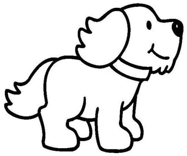 Cute puppy simple drawing picture