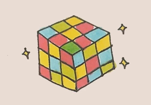 Simple drawing of Rubiks Cube