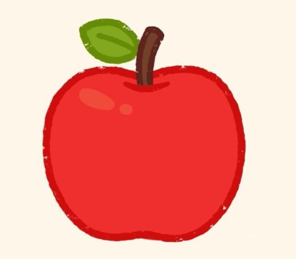 Magic simple drawing apple