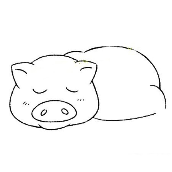 Basic drawing methods of small animals Simple drawing tutorial of pig